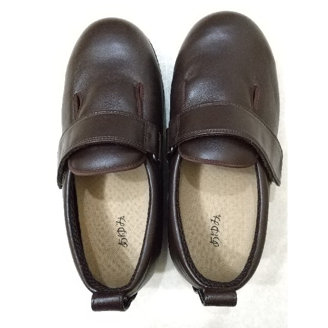 あゆみシューズ　ダブルマジックⅡ 合皮 ブラウン 左7Ｅ 右9Ｅ レディースの靴/シューズ(その他)の商品写真