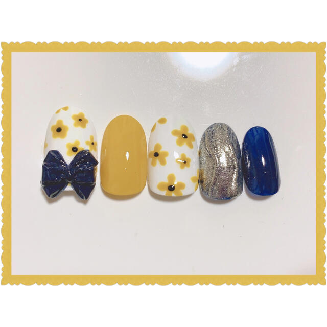 ジェルネイルチップ ネイビー マスタード 花柄 リボン うねうねミラーの通販 By Yuzu S Nail Shop ラクマ ジェルネイルチップ ネイビー マスタード 花柄 リボン うねうねミラーの通販 By Yuzu S Nail Shop ラクマ