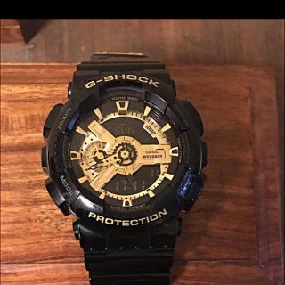 ジーショック(G-SHOCK)のGショック　ブラック×ゴールド(腕時計(デジタル))