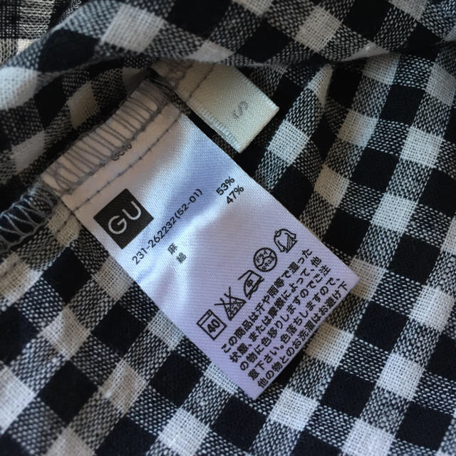 GU(ジーユー)の新品 ギンガムチェックリネンシャツ レディースのトップス(シャツ/ブラウス(半袖/袖なし))の商品写真