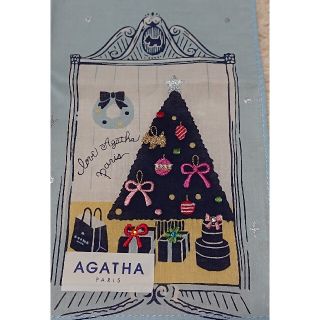 アガタ(AGATHA)の《未使用》AGATHA ハンカチ 刺繍 クリスマス(ハンカチ)