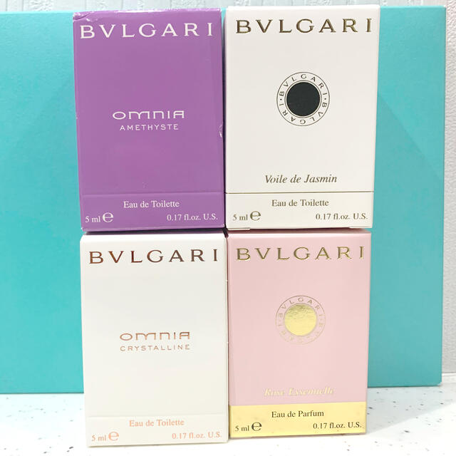 BVLGARI(ブルガリ)のワンコイン価格！ 新品未使用 ブルガリ BVLGARI 香水 5ml×4本セット コスメ/美容の香水(香水(女性用))の商品写真