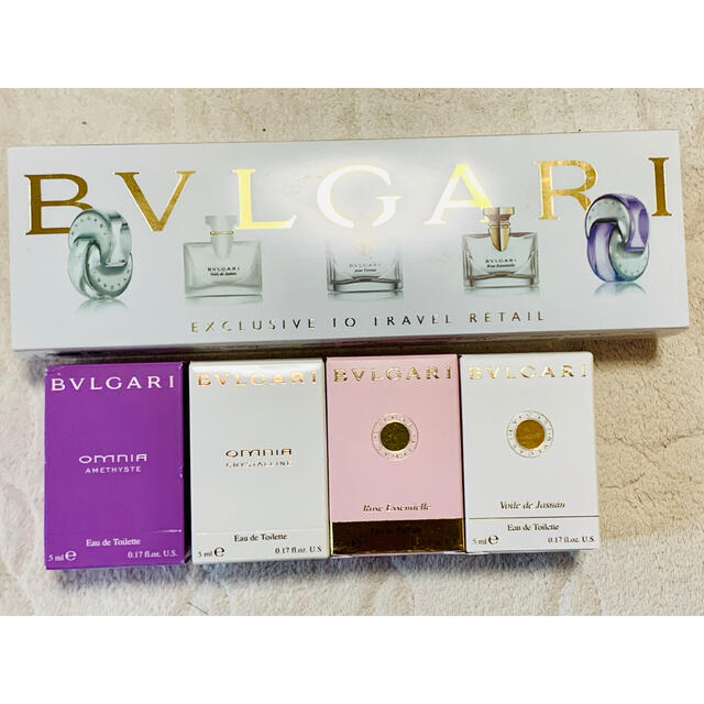 BVLGARI(ブルガリ)のワンコイン価格！ 新品未使用 ブルガリ BVLGARI 香水 5ml×4本セット コスメ/美容の香水(香水(女性用))の商品写真
