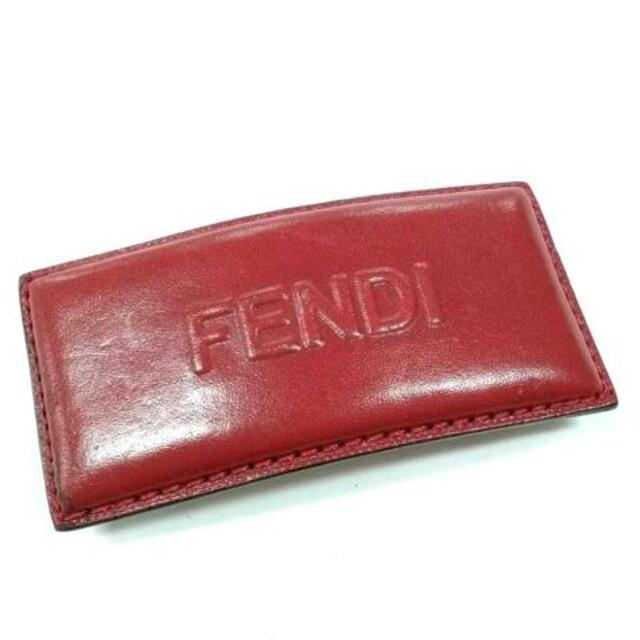 FENDI(フェンディ)のフェンディ バレッタ - レザー レッド レディースのヘアアクセサリー(バレッタ/ヘアクリップ)の商品写真