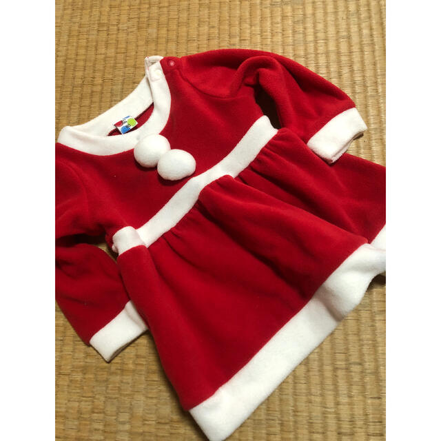 売約済☆クリスマス☆サンタのワンピース♡80 キッズ/ベビー/マタニティのベビー服(~85cm)(ワンピース)の商品写真