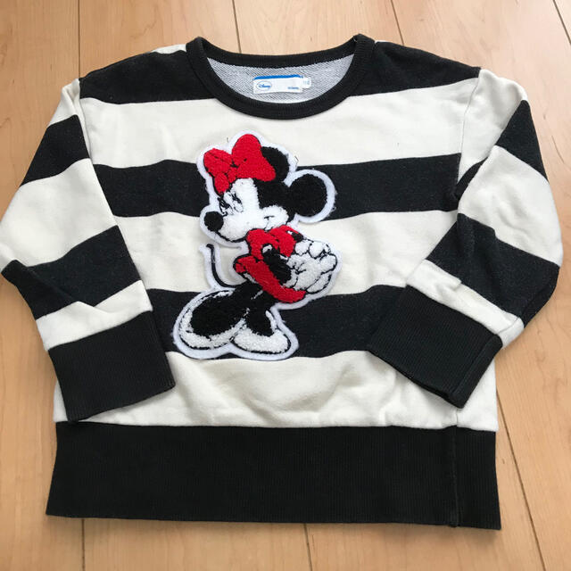 Disney(ディズニー)のミニー　ボーダートレーナー　110㎝ キッズ/ベビー/マタニティのキッズ服女の子用(90cm~)(Tシャツ/カットソー)の商品写真