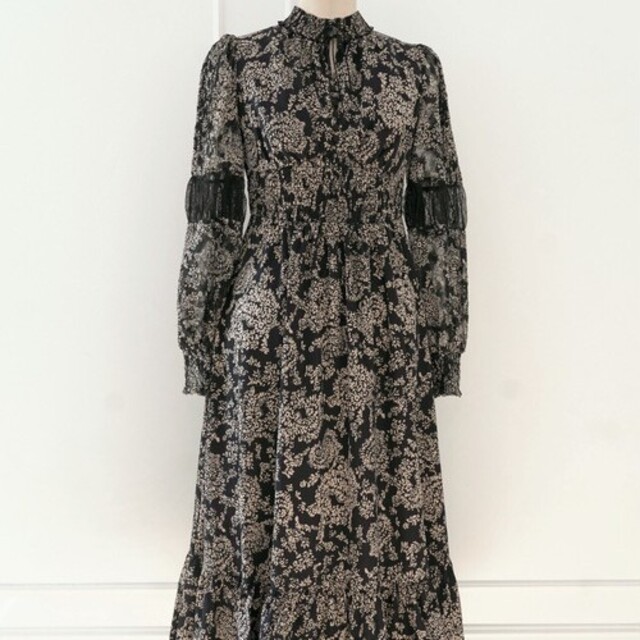 herlipto*Winter Floral Longsleeve Dress 1