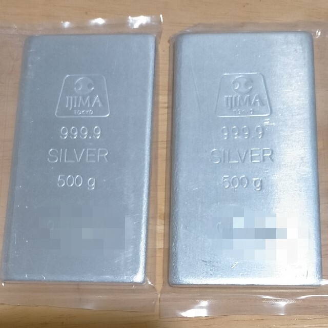 日本製 新品未開封 1kg(500g×2) 銀地金 銀インゴット 999.9美術品/アンティーク