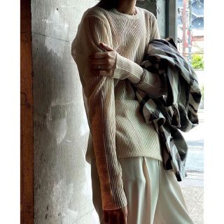 ビューティアンドユースユナイテッドアローズ(BEAUTY&YOUTH UNITED ARROWS)のroku 6 suke rib tops タグ付き新品　ロク(カットソー(長袖/七分))