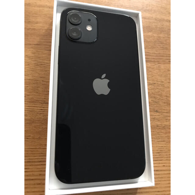 【美品】SIMロック解除済iPhone 12 128G ブラック黒