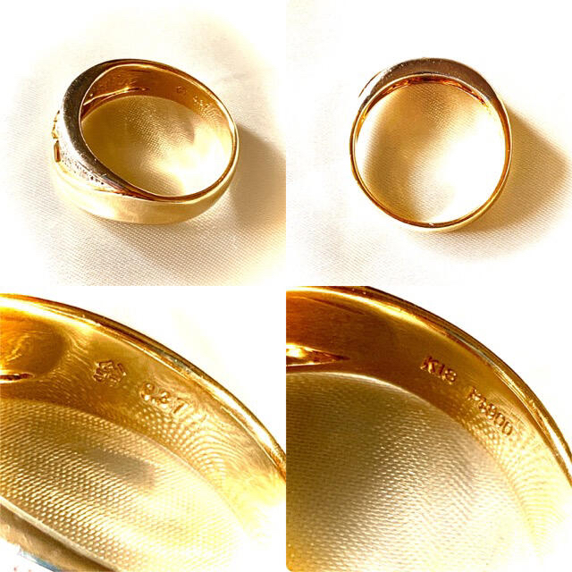 ⭐︎Norit様 専用 K18 pt900 ゴールド コンビ ダイヤ リング⭐︎ メンズのアクセサリー(リング(指輪))の商品写真