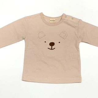 ・【新品】アニマル 長袖シャツ 80㎝ ベージュ キッズ 子供 (Ｔシャツ)