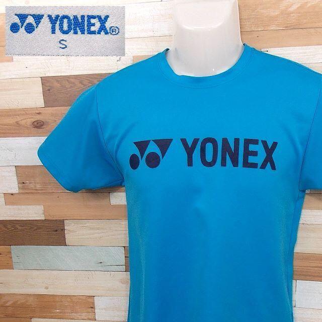 YONEX(ヨネックス)の【YONEX】 美品 ヨネックス ブルー半袖Tシャツ 背面デザイン サイズS メンズのトップス(Tシャツ/カットソー(半袖/袖なし))の商品写真