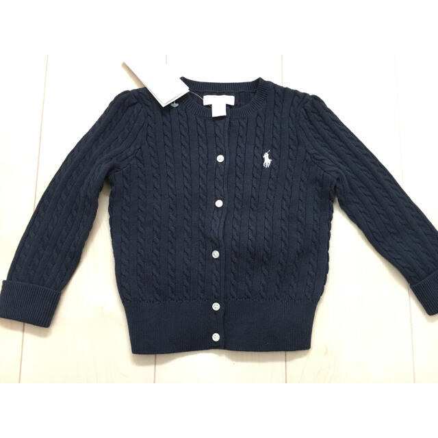 Ralph Lauren(ラルフローレン)の新品！ラルフローレン　カーディガン  2才　24M  ネイビー　紺色　受験　面接 キッズ/ベビー/マタニティのキッズ服女の子用(90cm~)(カーディガン)の商品写真