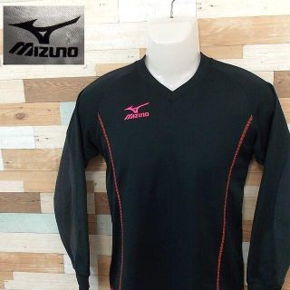 ミズノ(MIZUNO)の【mizuno】 美品 ミズノ ブラック長袖シャツ Vネック サイズS(Tシャツ/カットソー(七分/長袖))