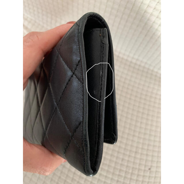 CHANEL シャネル カンボンライン 二つ折り財布 コンパクト ココマーク黒 3
