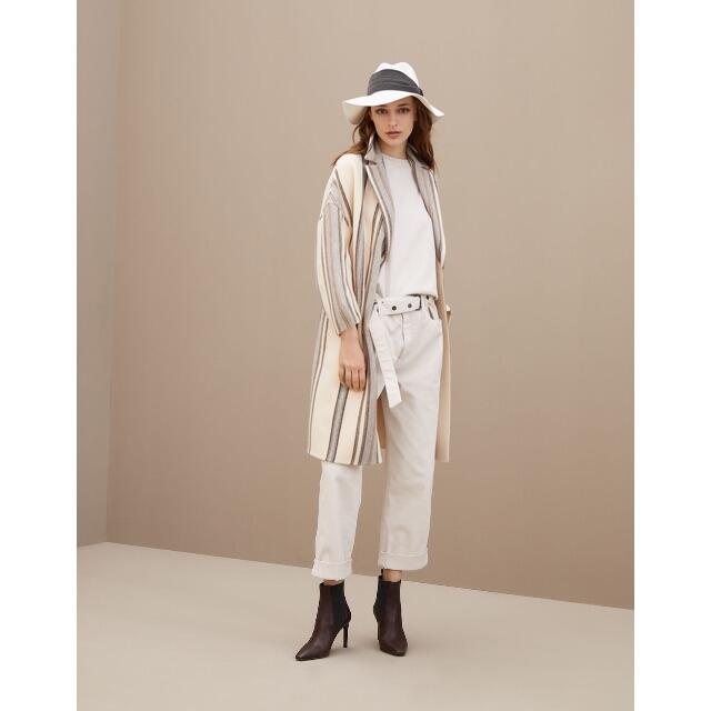 BRUNELLO CUCINELLI(ブルネロクチネリ)の19FW ブルネロクチネリ モニーレ ハンドフィニッシュ カシミア コート 38 レディースのジャケット/アウター(チェスターコート)の商品写真