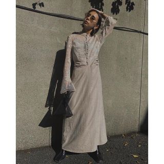 アメリヴィンテージ(Ameri VINTAGE)のFLOWER LACE DRESS(ロングドレス)