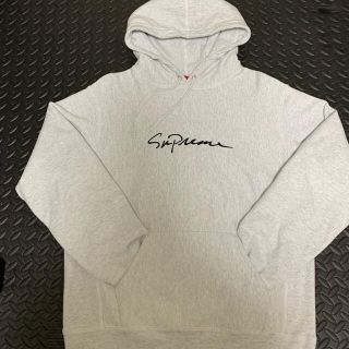 シュプリーム(Supreme)のsupreme classic script hooded グレー サイズL(パーカー)