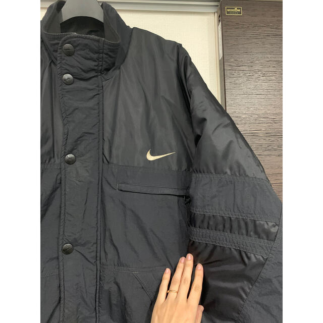 nike 90s ヴィンテージ　厚手ナイロンジャケット　コート　ナイキ　黒