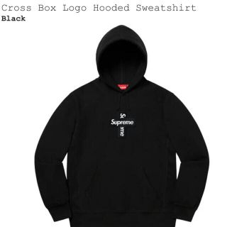 シュプリーム(Supreme)のSupreme cross box logo black L(パーカー)