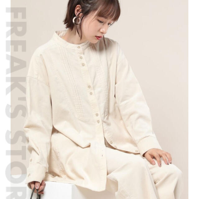 FREAK'S STORE(フリークスストア)のコーデュロイマオカラーシャツ レディースのトップス(シャツ/ブラウス(長袖/七分))の商品写真