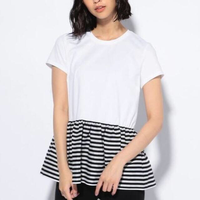 BARNEYS NEW YORK(バーニーズニューヨーク)のBORDERS at BALCONY  裾フレア Tシャツ レディースのトップス(Tシャツ(半袖/袖なし))の商品写真