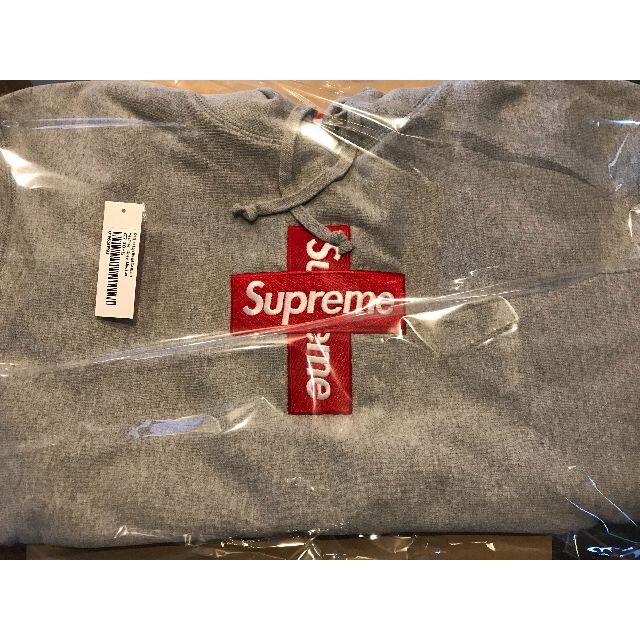 Supreme(シュプリーム)のMサイズ Supreme Cross Box Logo Hooded Grey メンズのトップス(パーカー)の商品写真