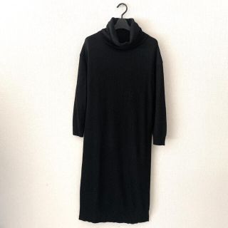 ユナイテッドアローズグリーンレーベルリラクシング(UNITED ARROWS green label relaxing)のグリーンレーベル♡黒色のタートルニットワンピース(ロングワンピース/マキシワンピース)