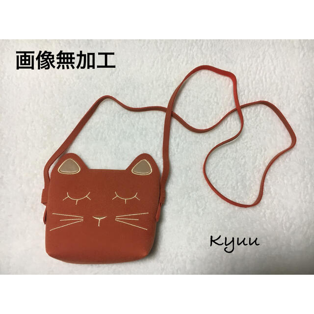 ☆NEW  子供 女の子 可愛い猫ちゃんのミニショルダーバッグ オレンジ キッズ/ベビー/マタニティのこども用バッグ(ポシェット)の商品写真