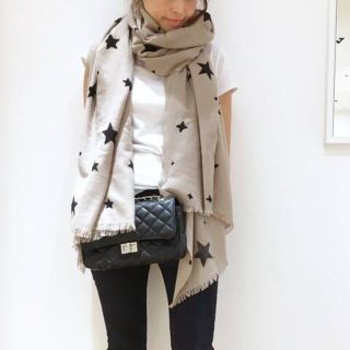 ドゥーズィエムクラス(DEUXIEME CLASSE)の新品■DOUCE GLOIRE■STAR STOLE■ベージュ■ドゥーズィエム(ストール/パシュミナ)