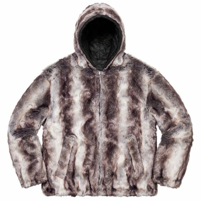 Faux Fur Reversible Hooded Jacket 黒Blackブラック黒SIZE