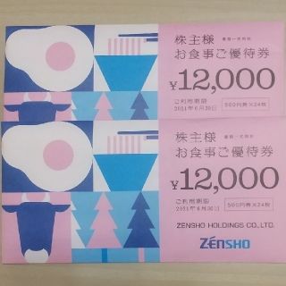 ゼンショー(ゼンショー)の【最新】２４，０００円分　ゼンショー　株主優待券(その他)