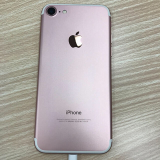 アップル(Apple)のiPhone7 128GB ローズピンク　SIM解除　付属品あり(スマートフォン本体)