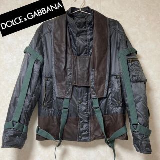 ドルチェアンドガッバーナ(DOLCE&GABBANA)のDOLCE&GABBANA ドルチェ＆ガッバーナ　山羊革　パラシュートブルゾン(レザージャケット)