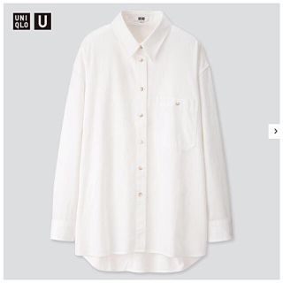 ユニクロ(UNIQLO)の限定値下げ！UNIQLO U デニムオーバーサイズデニムシャツ  X L(シャツ/ブラウス(長袖/七分))