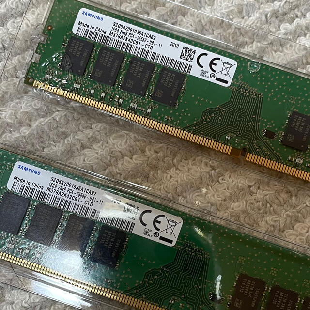 芸能人愛用 SAMSUNG - M378A2K43CB1-CTD DDR4 PC4-21300 16GB×2枚 PCパーツ
