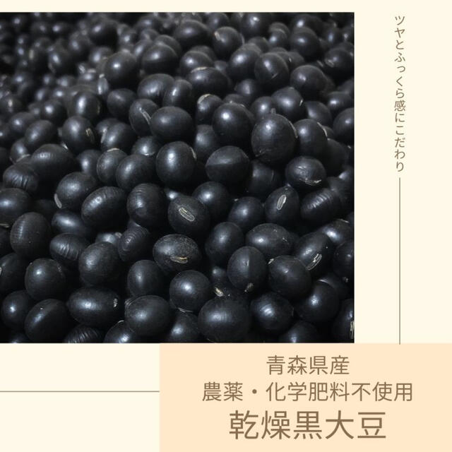 【農薬・化学肥料不使用】乾燥黒大豆 約500g 青森県産 2020年産 食品/飲料/酒の食品(野菜)の商品写真