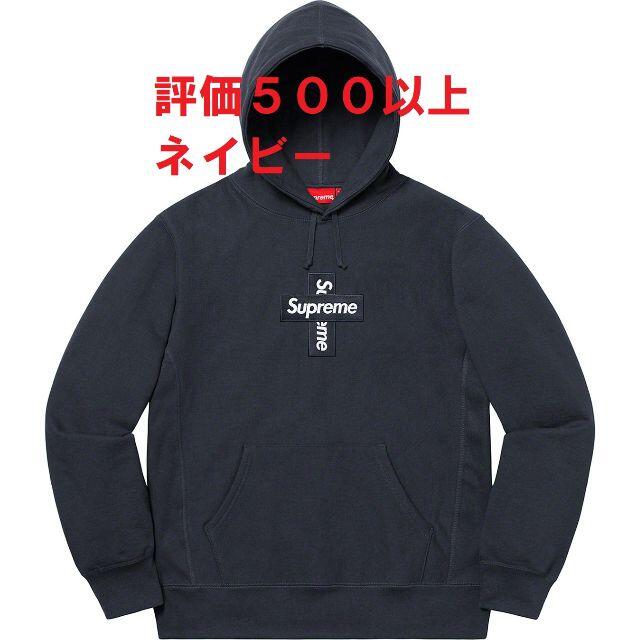 Cross Box Logo Hooded Sweatshirt　ネイビー