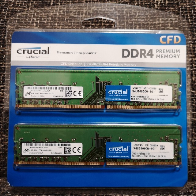 【DDR4-2666】CFD販売 crucial W4U2666CM-8G