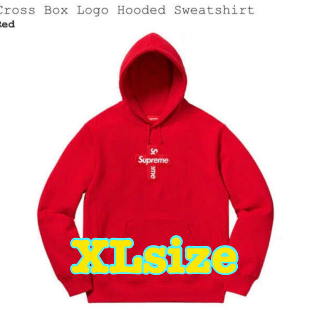 Redレッド赤SIZESupreme Cross Box Logo Hooded Sweatshirt