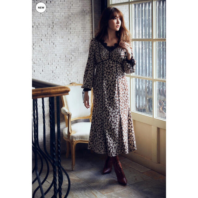 AKB48 - herlipto Floral Print Lace Trimmed Dressの通販 by