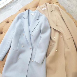 マディソンブルー(MADISONBLUE)のMADISONBLUE PEARLチェスターコート ベージュ 01 美品(チェスターコート)