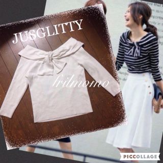 ジャスグリッティー(JUSGLITTY)のオフショルリボントップス♡(カットソー(長袖/七分))