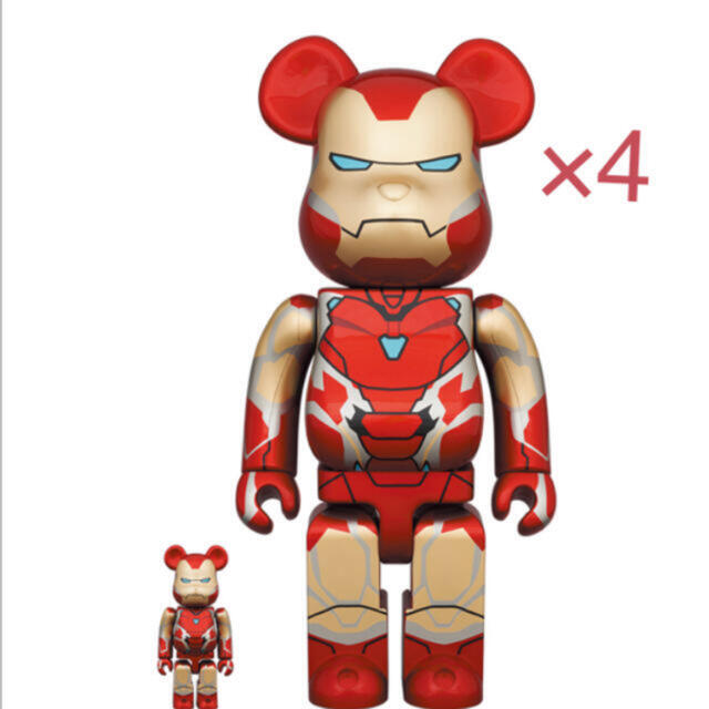 BE@RBRICK IRON MAN MARK 85 100％u0026400％ 4体-