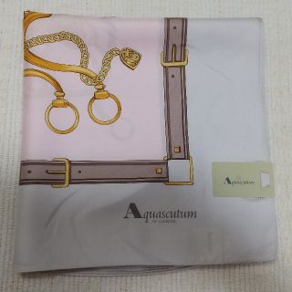 アクアスキュータム(AQUA SCUTUM)のAquascutum スカーフ・バンダナ  シルク100% 未使用タグ付き(バンダナ/スカーフ)