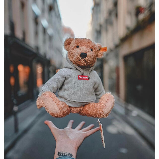 supreme steiff bear box logo HeatherGrayぬいぐるみ