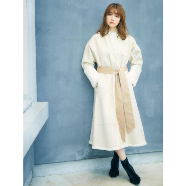 Reversible Faux Shearling Dress Coat