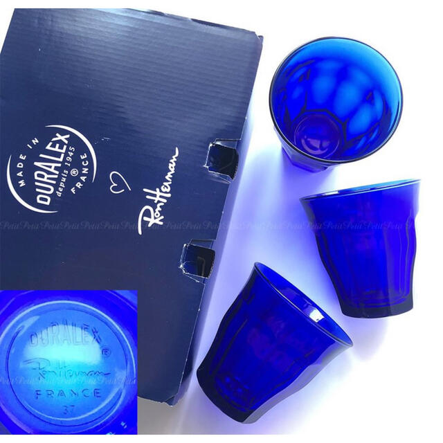 新品 ロンハーマン デュラレックス 6個 限定 青 サファイア グラス