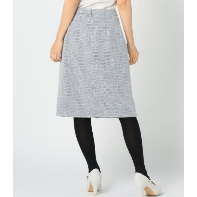 MISCH MASCH(ミッシュマッシュ)のツイード装飾タイトスカート  グレー レディースのスカート(ひざ丈スカート)の商品写真